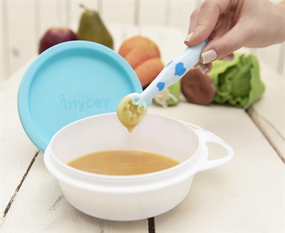 Mycey Yumuşak Uçlu Püre Kaşığı 2Li Mavi