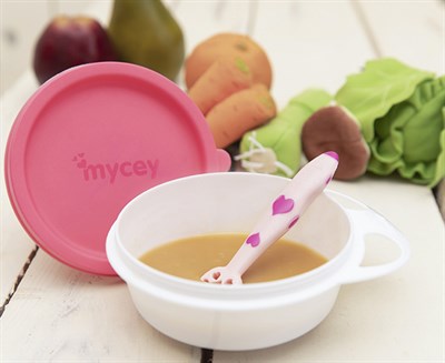 Mycey Yumuşak Uçlu Püre Kaşığı 2Li Pembe