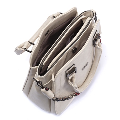 LOS ANGELES POLO CLUB Omuz Askılı Kadın Çantası Krem