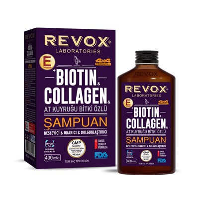 Revox Biotin ve Collagen, At Kuyruğu Bitki Özlü Şampuan 400ml