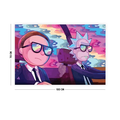 Vagonik Rick and Morty Duvar Örtüsü