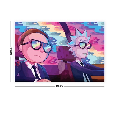 Vagonik Rick and Morty Duvar Örtüsü