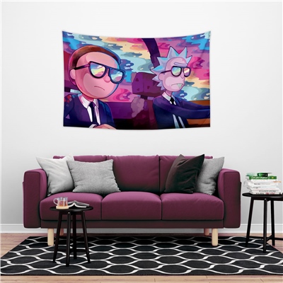 Vagonik Rick and Morty Duvar Örtüsü