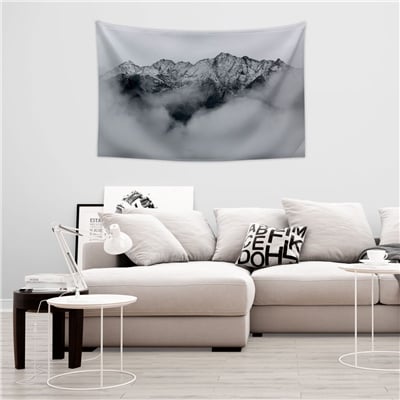 Vagonik Sis ve Dağ Duvar Örtüsü