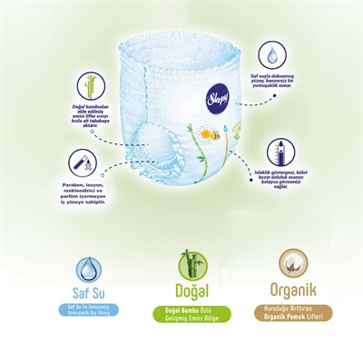 Sleepy Natural Külot Bebek Bezi 3 Numara Midi 34 Adet