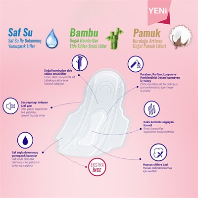 Sleepy Natural Slim Ekstra İnce Gece Ped 6 Adet