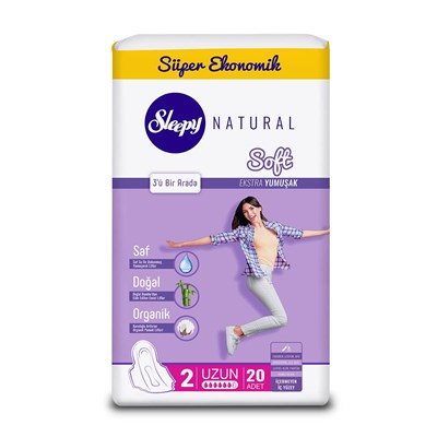 Sleepy Natural Soft Ekstra İnce Uzun Ped 20 Adet Eco Paket 