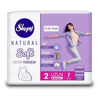 Sleepy Natural Soft Ekstra Yumuşak Uzun Ped 7 Adet