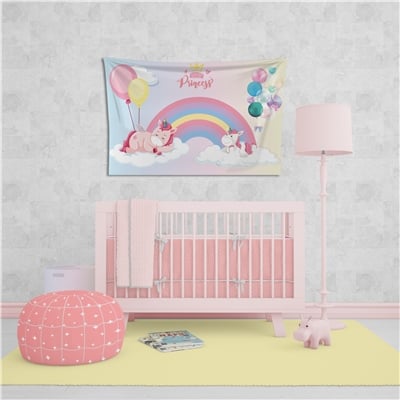 Vagonik Unicorn Çocuk Odası Duvar Örtüsü