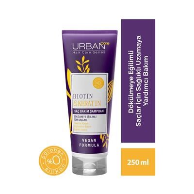 Urban Care Biotin & Keratin Dökülmeye Eğilimli Saçlara Özel Saç Bakım Şampuanı 250 ML