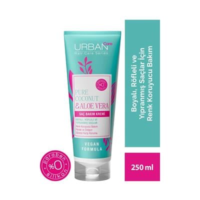 Urban Care Pure Coconut & Aloe Vera Boyalı Saçlara Özel Saç Bakım Kremi 250 ML