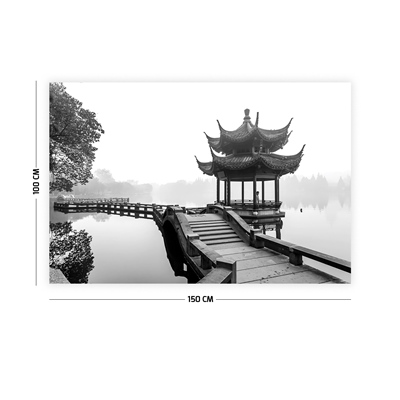 Vagonik Uzakdoğu Manzaralı Retro Duvar Örtüsü