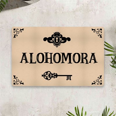 Vagonik Alohomora Dijital Baskılı 50x70cm Dekoratif Çok Amaçlı Iç Ve Dış Kapı Paspası