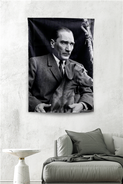 Vagonik Atatürk Temalı Duvar Örtüsü Tapestry Desen 424