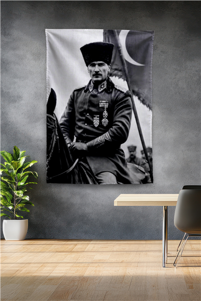 Vagonik Atatürk Temalı Duvar Örtüsü Tapestry Desen 436