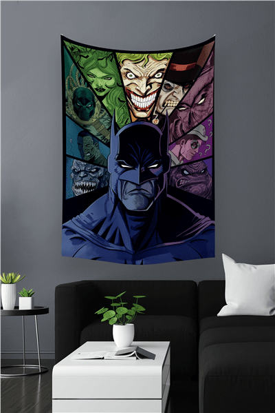 Vagonik Batman Dc Duvar Örtüsü Halısı