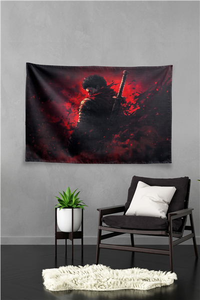 Vagonik Berserk Temalı Anime Duvar Örtüsü Tapestry