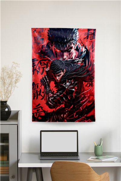 Vagonik Berserk Temalı Anime Duvar Örtüsü Tapestry