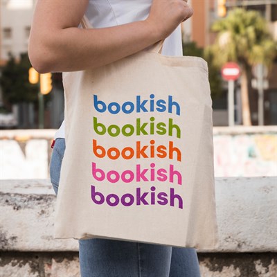 Vagonik Bookish Kitap Kurdu Baskılı Ham Bez Kanvas Çanta