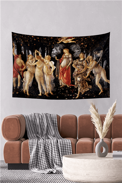 Vagonik Botticelli Primavera Ilkbahar Duvar Örtüsü Halısı