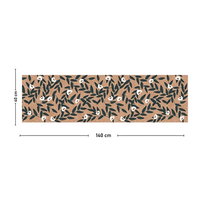 Vagonik Çiçek Desenli Dijital Baskılı Runner 140x40 cm