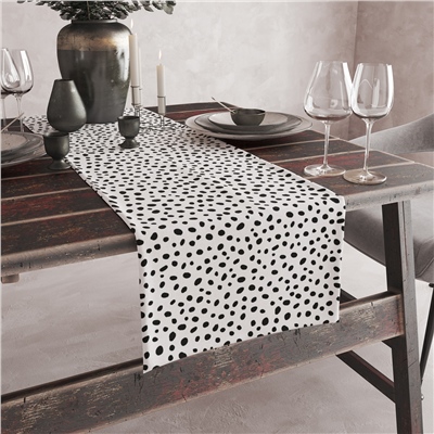 Vagonik Dalmaçyalı Desenli Dijital Baskılı Runner 140x40 cm