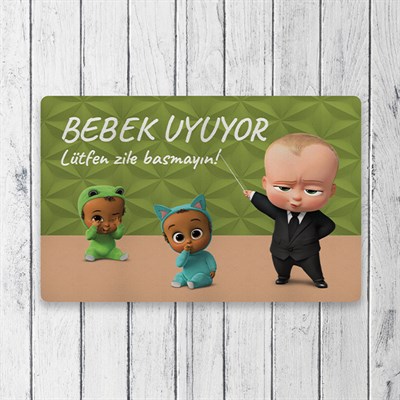 Vagonik Bebek Uyuyor Patron Bebek Dijital Baskılı 50x70cm Dekoratif Çok Amaçlı Iç Ve Dış Kapı Paspası