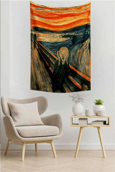 Vagonik Edvard Munch Çığlık Duvar Örtüsü Halısı