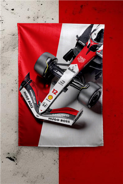 Vagonik F1 Temalı Art Ferrari Duvar Örtüsü Halısı