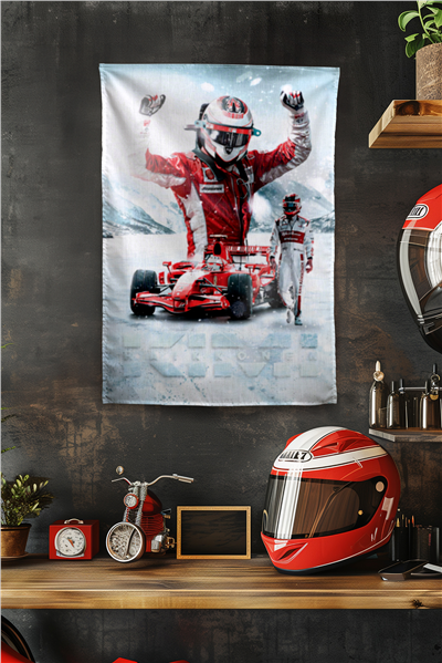 Vagonik F1 Temalı Raikkonen Duvar Örtüsü Halısı