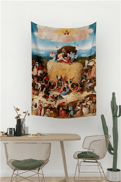 Vagonik Hieronymus Bosch Samanlık Üçlüsü Duvar Örtüsü Halısı