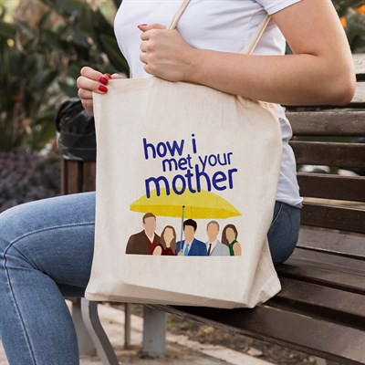 Vagonik How I Met Your Mother Baskılı Ham Bez Kanvas Çanta