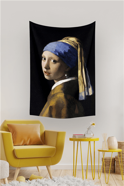 Vagonik Inci Küpeli Kız Johannes Vermeer Duvar Örtüsü Halısı