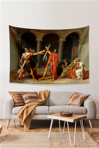 Vagonik Jacques-louis David Horas Kardeşlerin Yemini Duvar Örtüsü Halısı