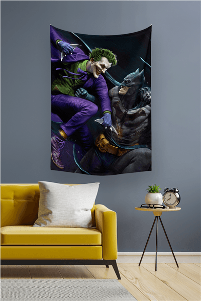 Vagonik Joker Batman Dc Duvar Örtüsü Halısı