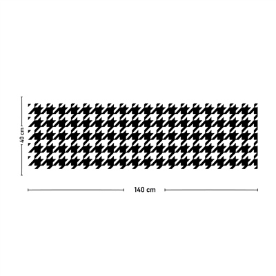 Vagonik Kazayağı Siyah Beyaz Desenli Dijital Baskılı Runner 140x40 cm