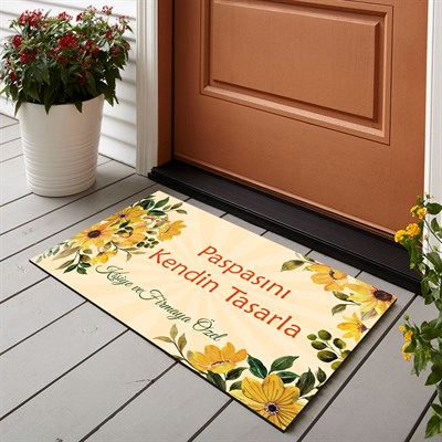 Vagonik Kişiye Ve Firmaya Özel Tasarım Dijital Baskılı 50x70cm Dekoratif Çok Amaçlı Iç Ve Dış Kapı Paspası
