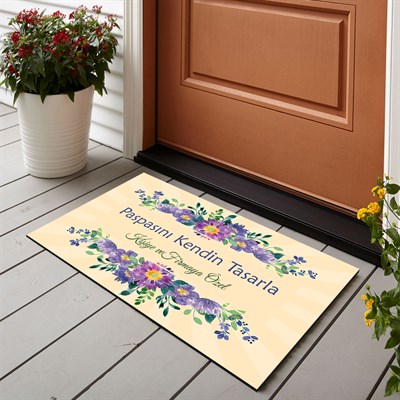 Vagonik Kişiye Ve Firmaya Özel Tasarım Dijital Baskılı 50x70cm Dekoratif Çok Amaçlı Iç Ve Dış Kapı Paspası