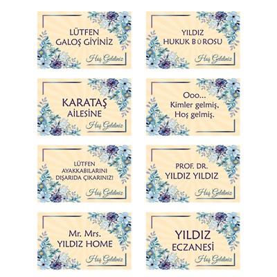 Vagonik Kişiye Ve Firmaya Özel Tasarım Dijital Baskılı 50x70cm Dekoratif Çok Amaçlı Iç Ve Dış Kapı Paspası