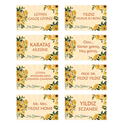Vagonik Kişiye Ve Firmaya Özel Tasarım Dijital Baskılı 50x70cm Dekoratif Çok Amaçlı Iç Ve Dış Kapı Paspası