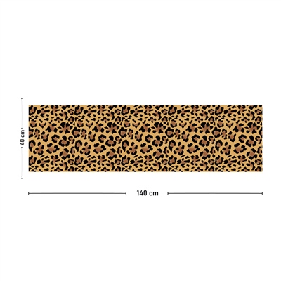 Vagonik Leopar Desenli Dijital Baskılı Runner 140x40 cm