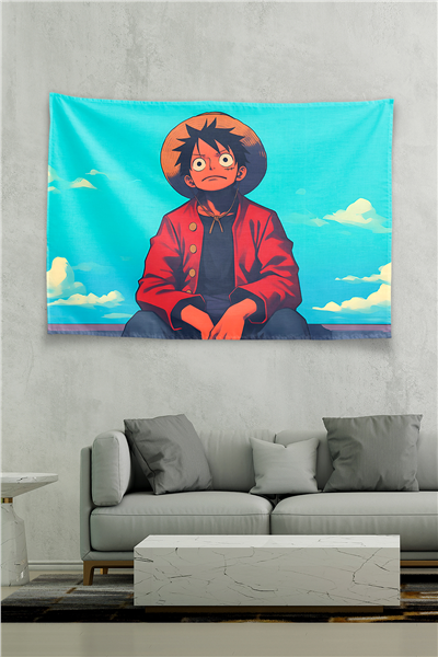 Vagonik Luffy Anime Sky Chill Moment Duvar Örtüsü Tapestry