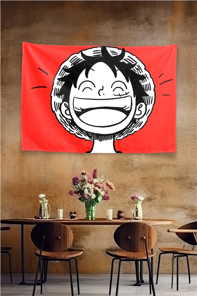 Vagonik Luffy Manga Smile One Piece Duvar Örtüsü Tapestry