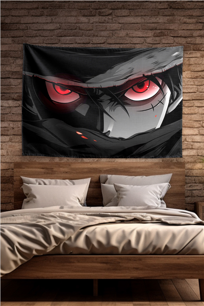 Vagonik Luffy Red Glow Eyes Dark Pc Duvar Örtüsü Tapestry