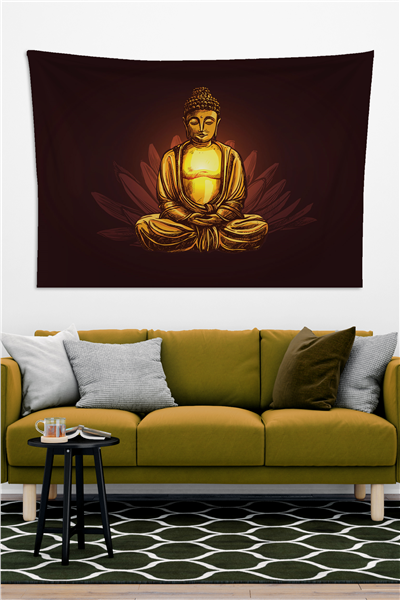Vagonik Mistik Buddha Duvar Örtüsü Halısı