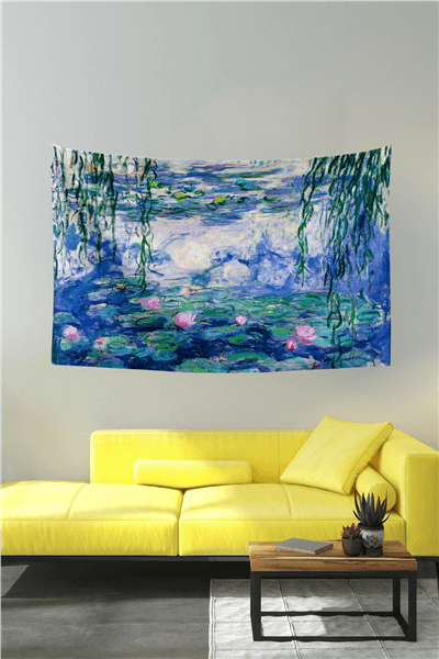 Vagonik Monet Nilüferler Duvar Örtüsü Halısı
