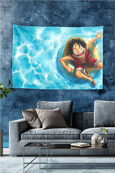 Vagonik Monkey D Luffy Floating Ring Summer Vibes Duvar Örtüsü Tapestry