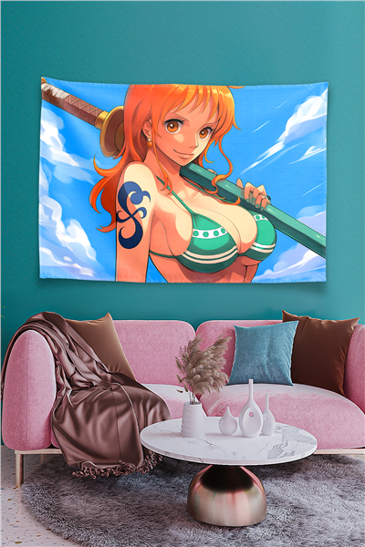 Vagonik Nami Swimsuit Sunny Sky One Piece Duvar Örtüsü Tapestry