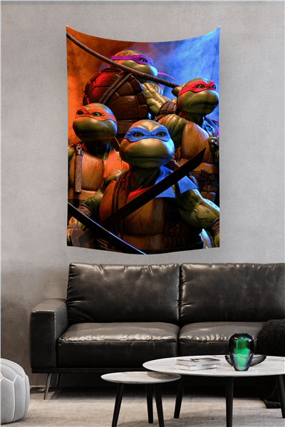 Vagonik Ninja Kaplumbağalar Ninja Turtles Dc Duvar Örtüsü Halısı