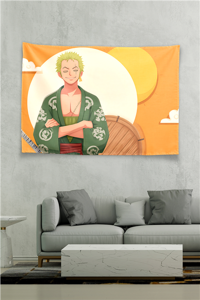 Vagonik One Piece Roronoa Zoro Calm Summer Duvar Örtüsü Tapestry